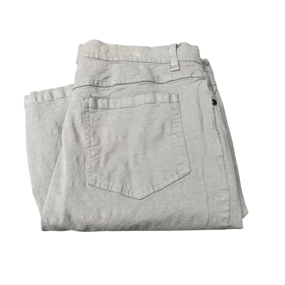 Free Fly Pants Mens 34x29 ACTUAL Gray Lightweight Coastal Cotton Bamboo HEMMED